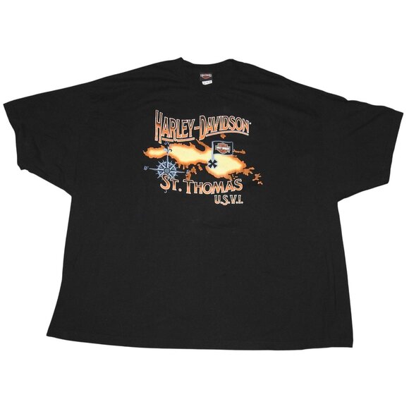 Vintage Harley-Davidson Motorcycles St. Thomas US Virgin Islands T-Shirt 5XL - Picture 1 of 6
